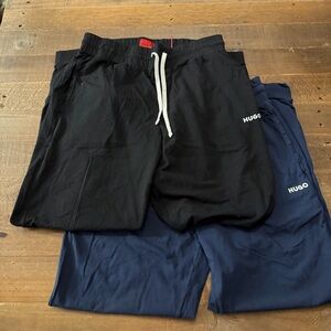 HUGO Black and navy Label knit lounge Joggers